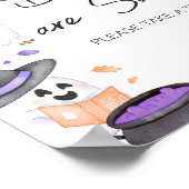 紫色の小さなブハロウィーンのベビーは甘い ポスター (角)