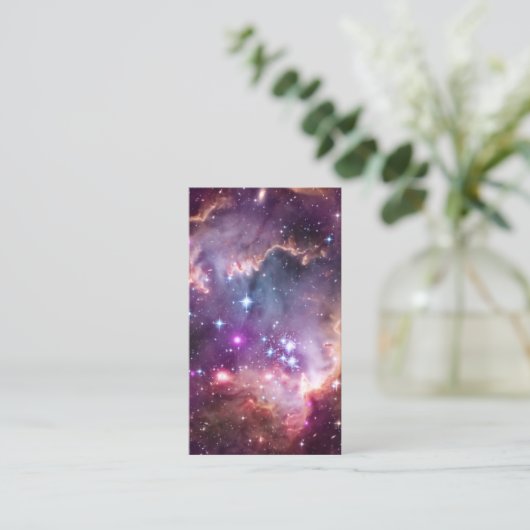 紫色の小さなマゼラン雲 名刺 (スタンド正面)