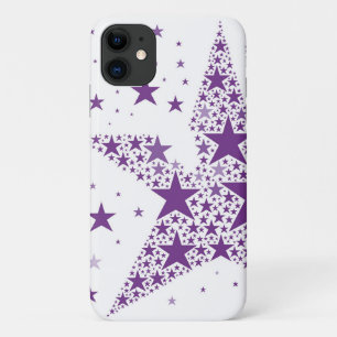 紫色の小さな星で作られた大きな星 iPhone 11 ケース