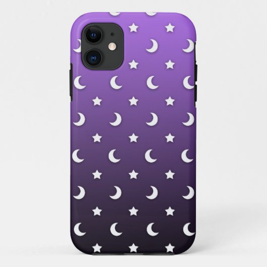 紫色の小さな星と月 Case-Mate iPhoneケース (裏面)