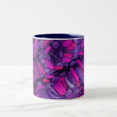 紫色の小石 ツートーンマグカップ (中央)