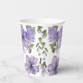 紫色の少し野生の花が途中のスクリプト 紙コップ (右)