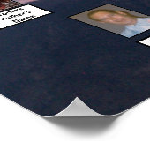 紫色の山の日没の写真統一された家族の木 ポスター (角)