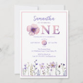 紫色の山花彼女は一つの招待状を回している 招待状 (正面)