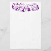 紫色の巻物1コリント13結婚の文房具 便箋 (正面)