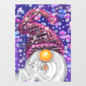 紫色の帽子に格言のクリスマスソングを歌う幸せなクリスマス ウィンドウサイン (シート)