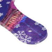 紫色の帽子の裁断ボードで幸せなクリスマス格言 カッティングボード (角)