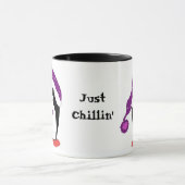 紫色の帽子をかぶったペンギン マグカップ (中央)