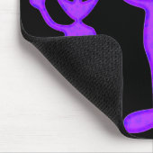 紫色の平和エイリアン マウスパッド (コーナー)