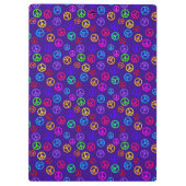 紫色の平和サイン、ヒッピーのクリップボード クリップボード (裏面)