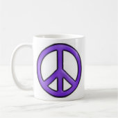 紫色の平和マグ コーヒーマグカップ (左)