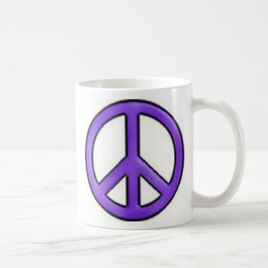 紫色の平和マグ コーヒーマグカップ (右)
