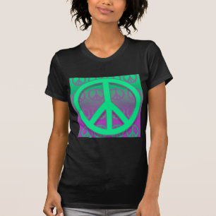 紫色の平和 Tシャツ