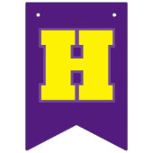 紫色の年齢の編集ハッピーバースデー バンティングフラッグ (第1の旗)