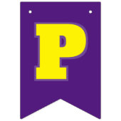 紫色の年齢の編集ハッピーバースデー バンティングフラッグ (第3の旗)