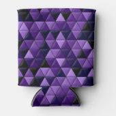 紫色の幾何タイル 缶クーラー (正面)
