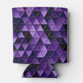 紫色の幾何タイル 缶クーラー (裏面)