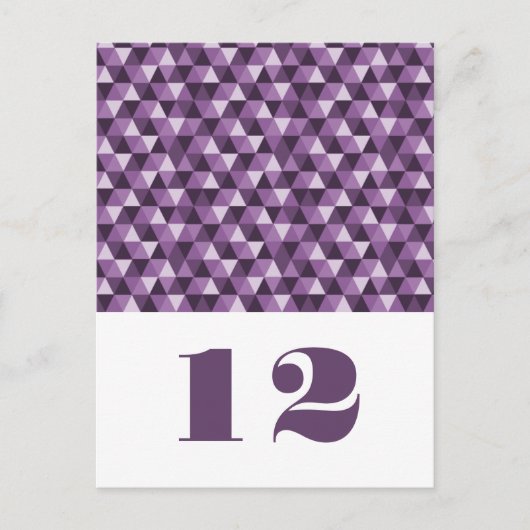 紫色の幾何三角形の表はがき ポストカード (正面)