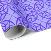 紫色の幾何学円のラッピング紙 ラッピングペーパー (ロールコーナー)