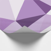 紫色の幾何学的で抽象的な三角形 ラッピングペーパー (角)