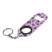 紫色の幾何学的な宝石の形 キーホルダー栓抜き (正面アングル)