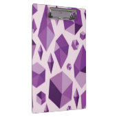 紫色の幾何学的な宝石の形 クリップボード (右)