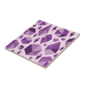 紫色の幾何学的な宝石の形 タイル (側面)