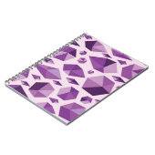 紫色の幾何学的な宝石の形 ノートブック (左側)