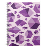 紫色の幾何学的な宝石の形 ノートブック (正面)