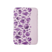 紫色の幾何学的な宝石の形 バスマット (正面縦)