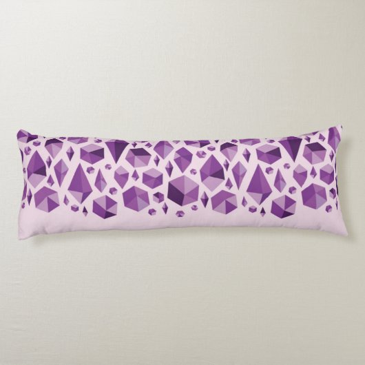 紫色の幾何学的な宝石の形 ボディピロー (裏面)