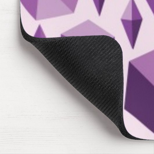 紫色の幾何学的な宝石の形 マウスパッド (コーナー)