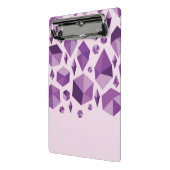 紫色の幾何学的な宝石の形 ミニクリップボード (アングル2)