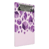 紫色の幾何学的な宝石の形 ミニクリップボード (アングル)
