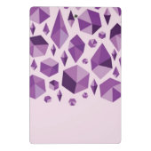 紫色の幾何学的な宝石の形 ミニクリップボード (裏面)