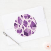 紫色の幾何学的な宝石の形 ラウンドシール (封筒)