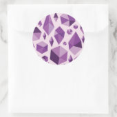 紫色の幾何学的な宝石の形 ラウンドシール (バッグ)
