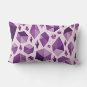 紫色の幾何学的な宝石の形 ランバークッション (裏面)