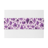 紫色の幾何学的な宝石の形 招待状ベリーバンド (裏面例)