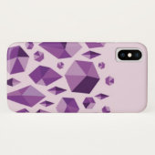 紫色の幾何学的な宝石の形 Case-Mate iPhoneケース (裏面(横))