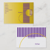 紫色の幾何学的-ぽっちゃりした 名刺 (正面/裏面)