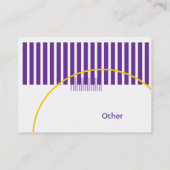 紫色の幾何学的-ぽっちゃりした 名刺 (裏面)