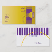 紫色の幾何学的-ビジネス 名刺 (正面/裏面)