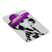 紫色の広い縁取り帽子を持つダルマチア マグネット (右側)