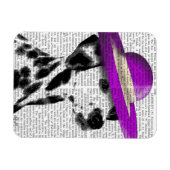 紫色の広い縁取り帽子を持つダルマチア マグネット (横)