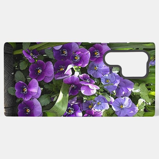 紫色の庭花 SAMSUNG GALAXYケース (裏面横)