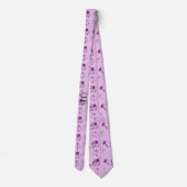 紫色の弁護士のビジネスパターン ネクタイ (裏面)