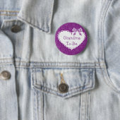 紫色の弓おばあちゃん赤ちゃんシャワーボタン 缶バッジ (インサイチュ)