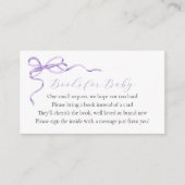 紫色の弓の本でベビーエンクロージャカード エンクロージャーカード (正面)