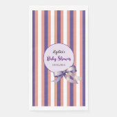 紫色の弓ラインモダン赤ちゃんシャワー (正面)